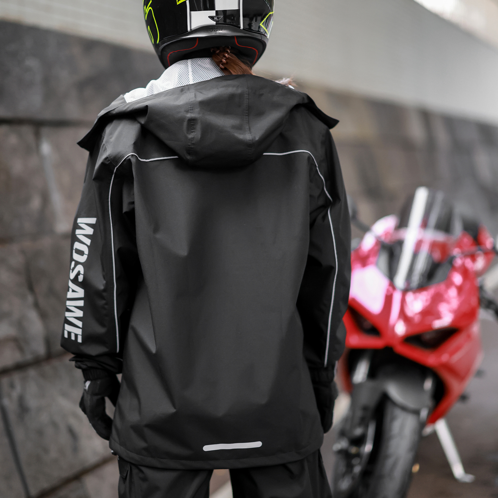 WOSAWE Motorcycle Raincoat Men - Fishing Rain Suit recension och pris