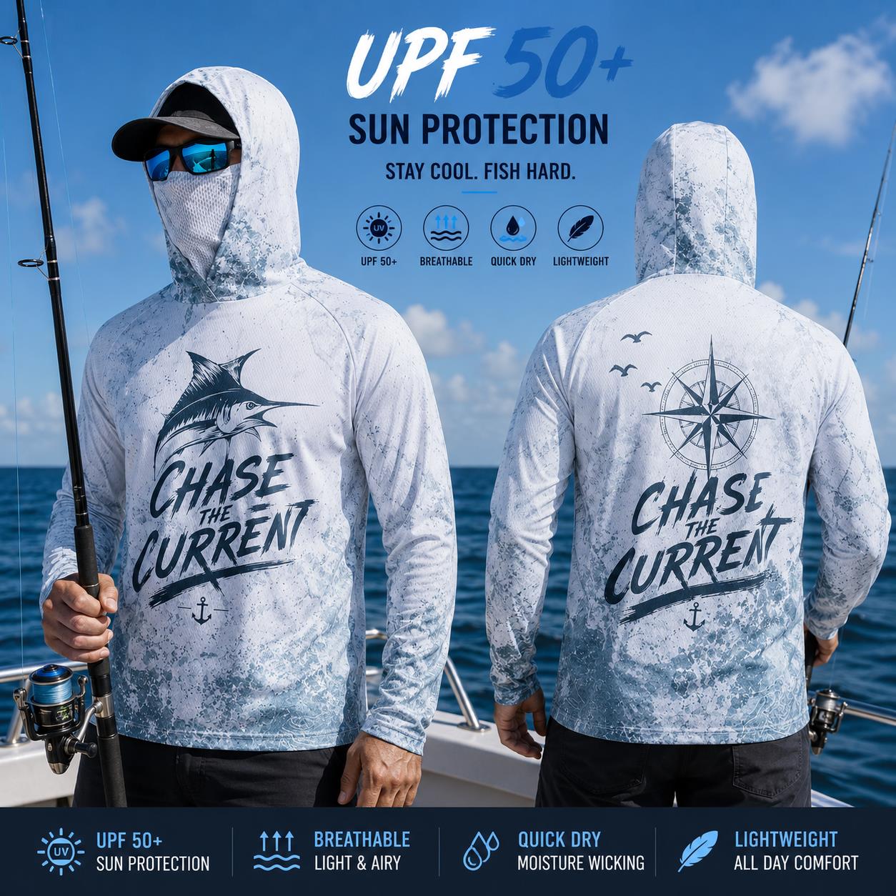 Fishing Hoodie Shirt Men Long  - Fishing Hoodie recension och pris
