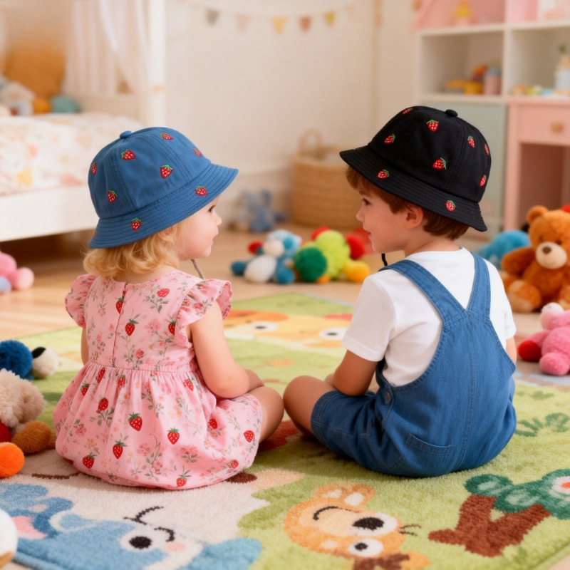 Girl Fisherman Hat with Strawb - Fishing Hat recension och pris
