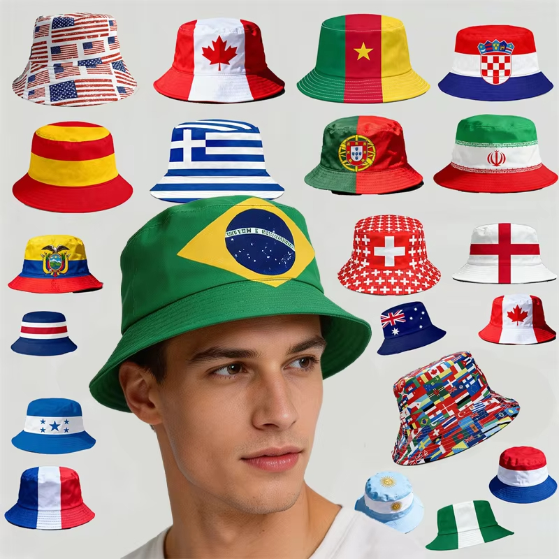 Printed National Flag Bucket H - Fishing Hat recension och pris