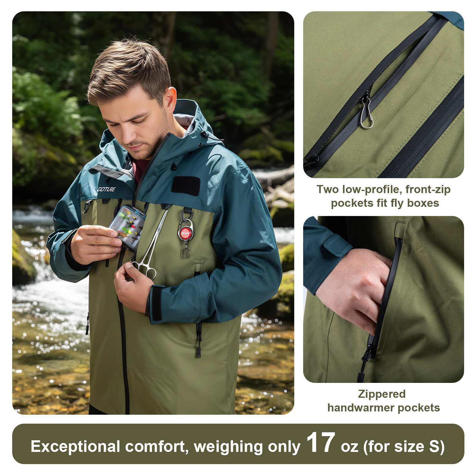 Goture Fishing Wading Jackets  - Fishing Jacket Waterproof recension och pris